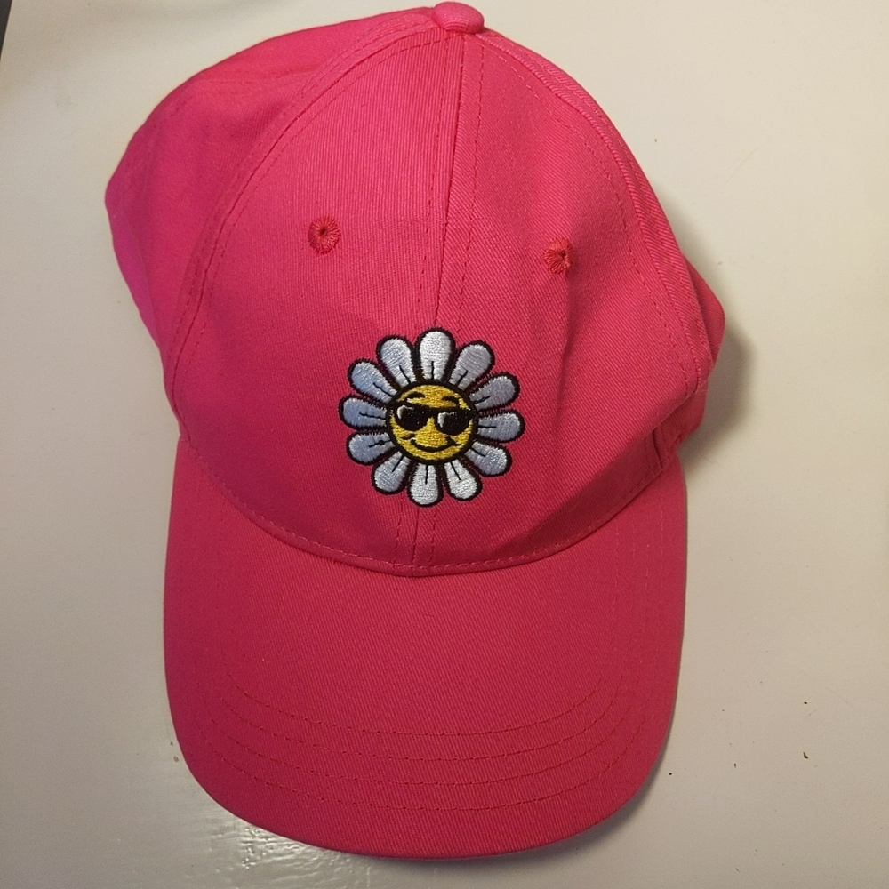 Pink Cool Daisy With Sunglasses Amnesia Baseball Hat Women's Adjustable West 49